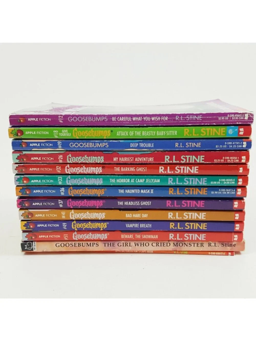 Goosebumps Book RL Stein Ghosts Mystery R. L. Scary Stories Set of 13 Lot Goose